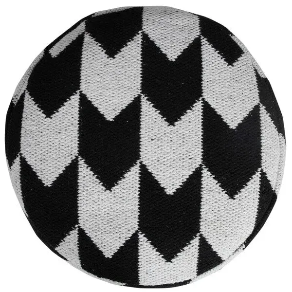 Quincy 34069BLK Black Pouf