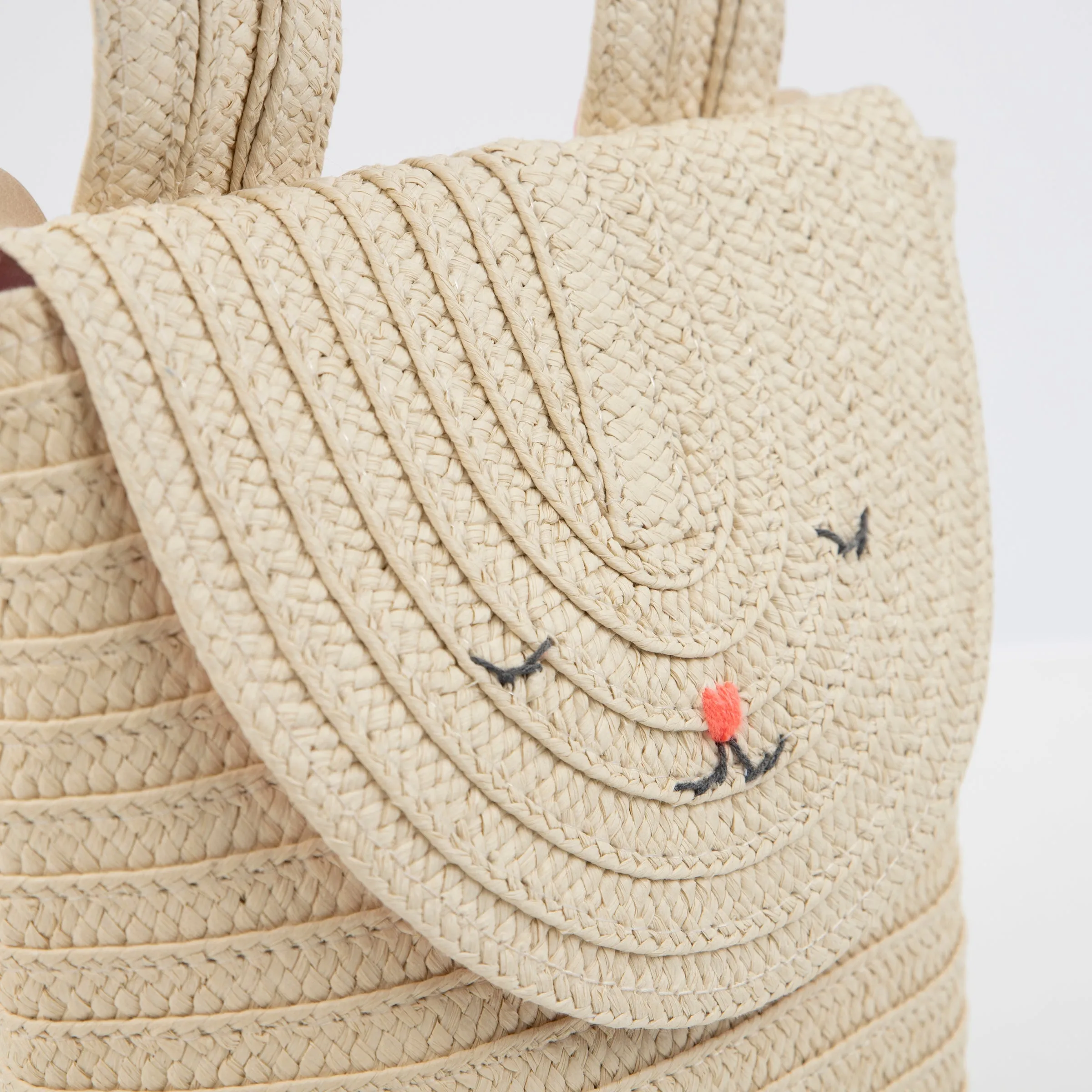 Raffia Bunny Backpack