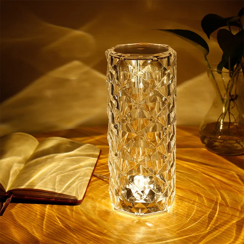 Rechargeable Diamond Touch Crystal LED Lamp for Home Decoration