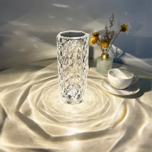 Rechargeable Diamond Touch Crystal LED Lamp for Home Decoration