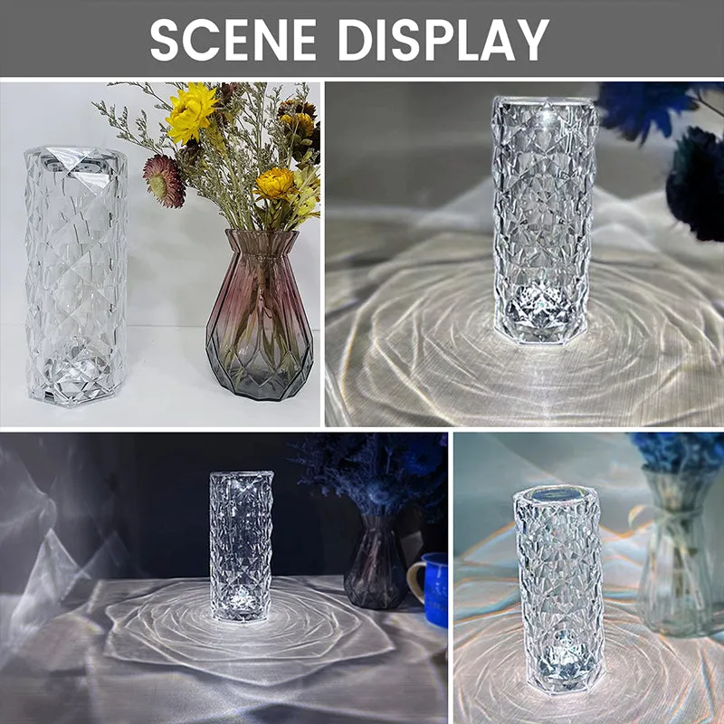 Rechargeable Diamond Touch Crystal LED Lamp for Home Decoration