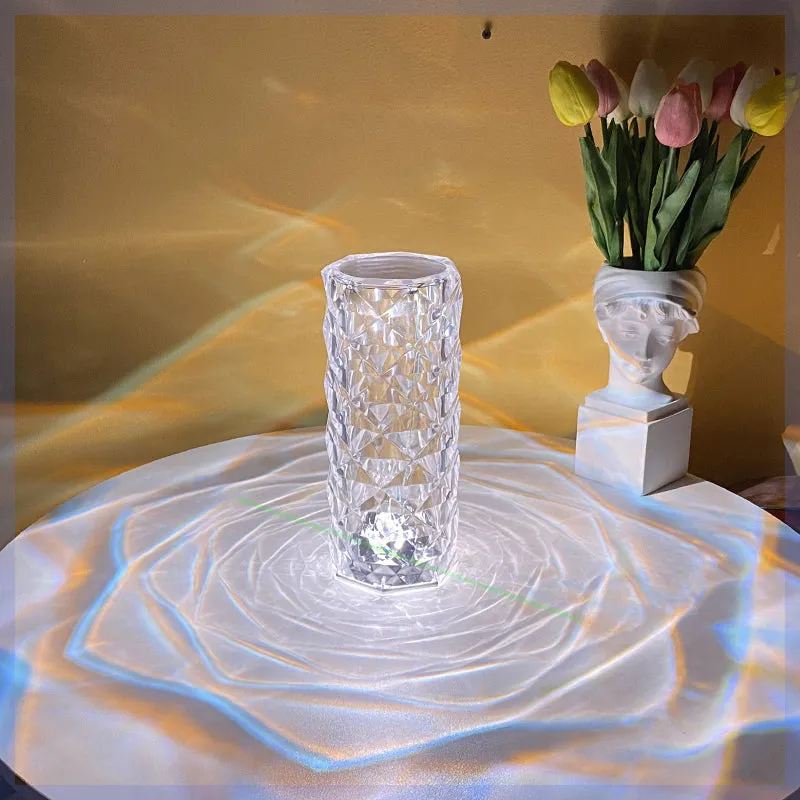 Rechargeable Diamond Touch Crystal LED Lamp for Home Decoration