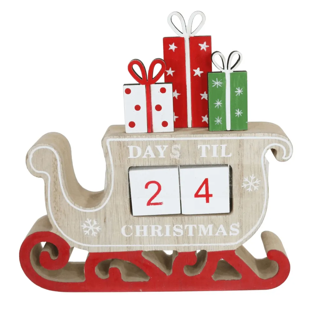 Sleigh Count Down Deco Asst