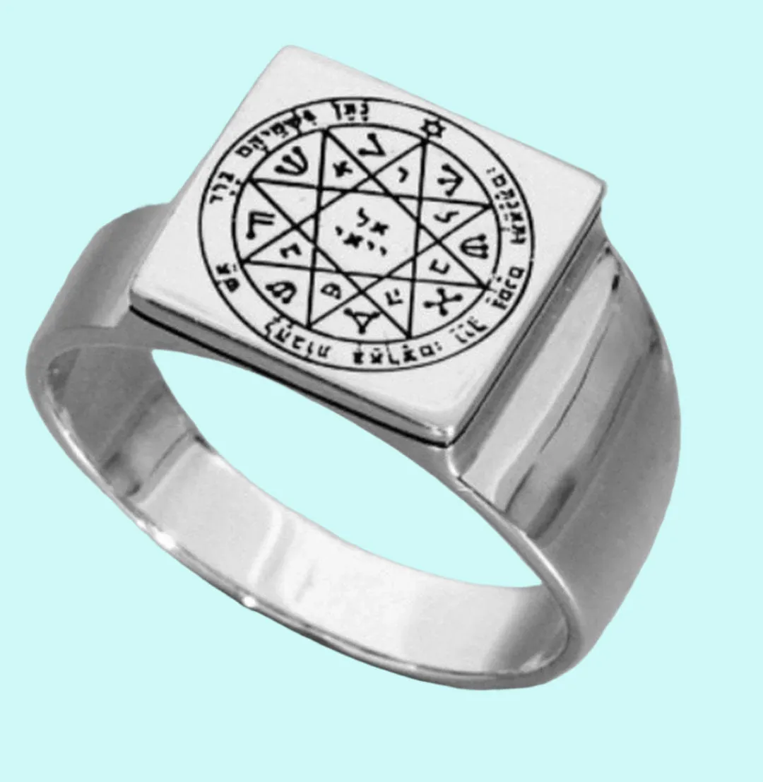 Solomon Seal Ring for Man for Guarding and Protection