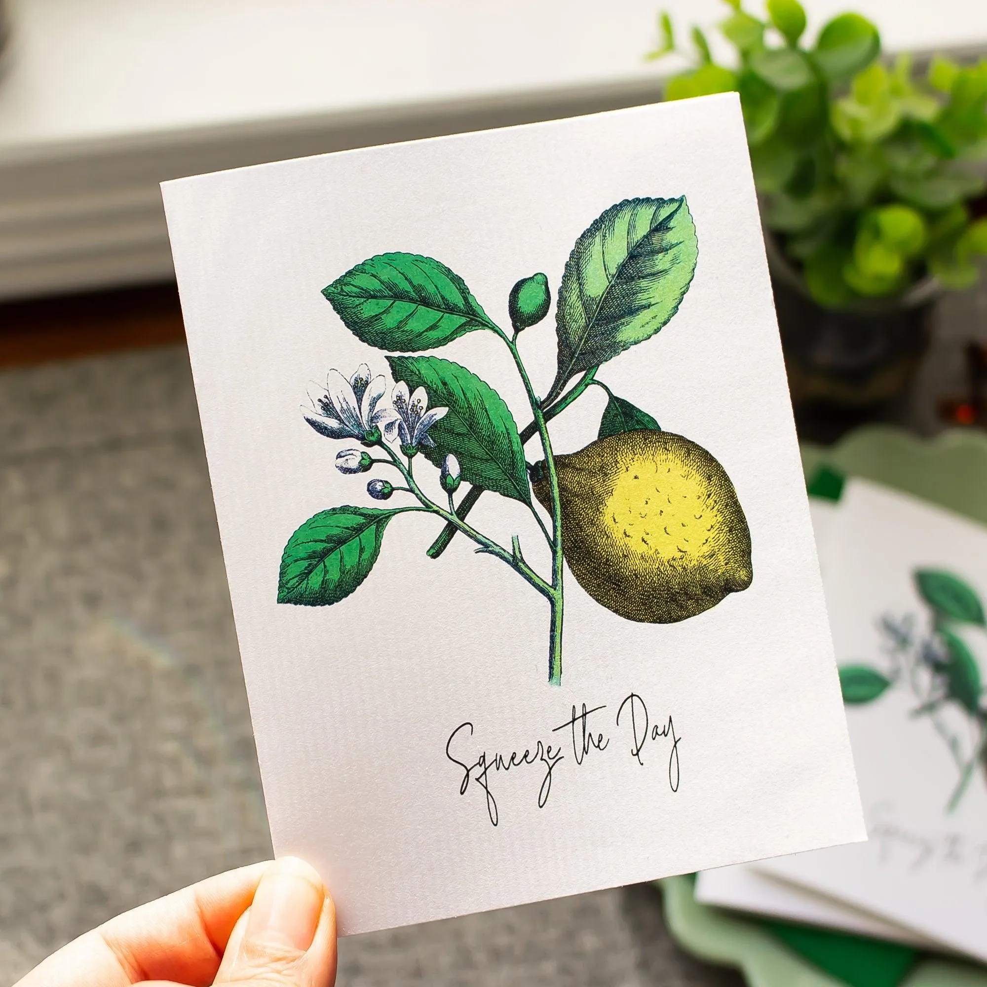 Squeeze the Day Lemons Card -  Encouragement Greeting Card