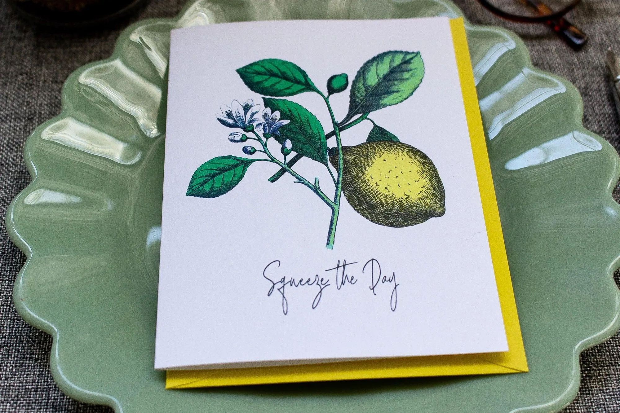 Squeeze the Day Lemons Card -  Encouragement Greeting Card