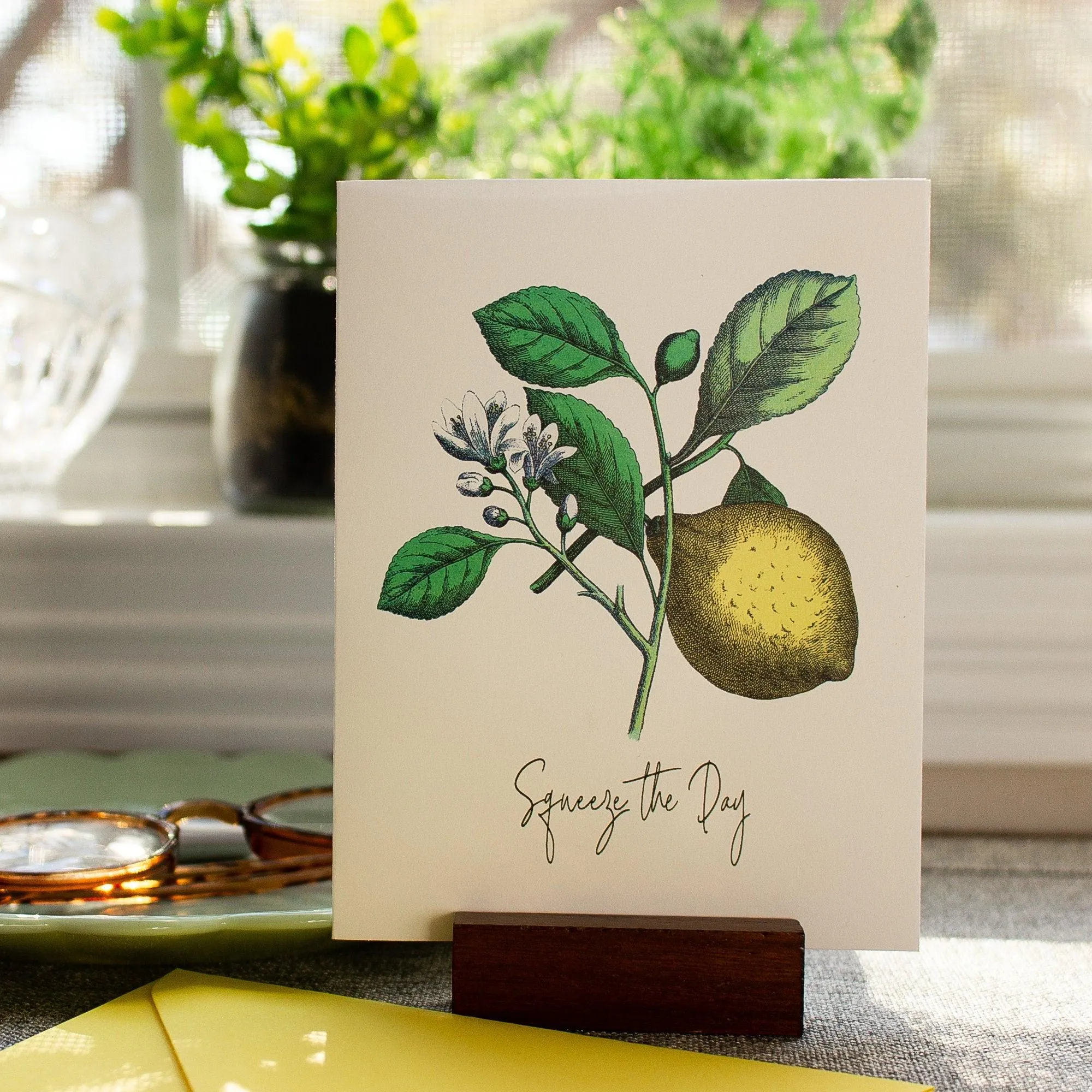 Squeeze the Day Lemons Card -  Encouragement Greeting Card