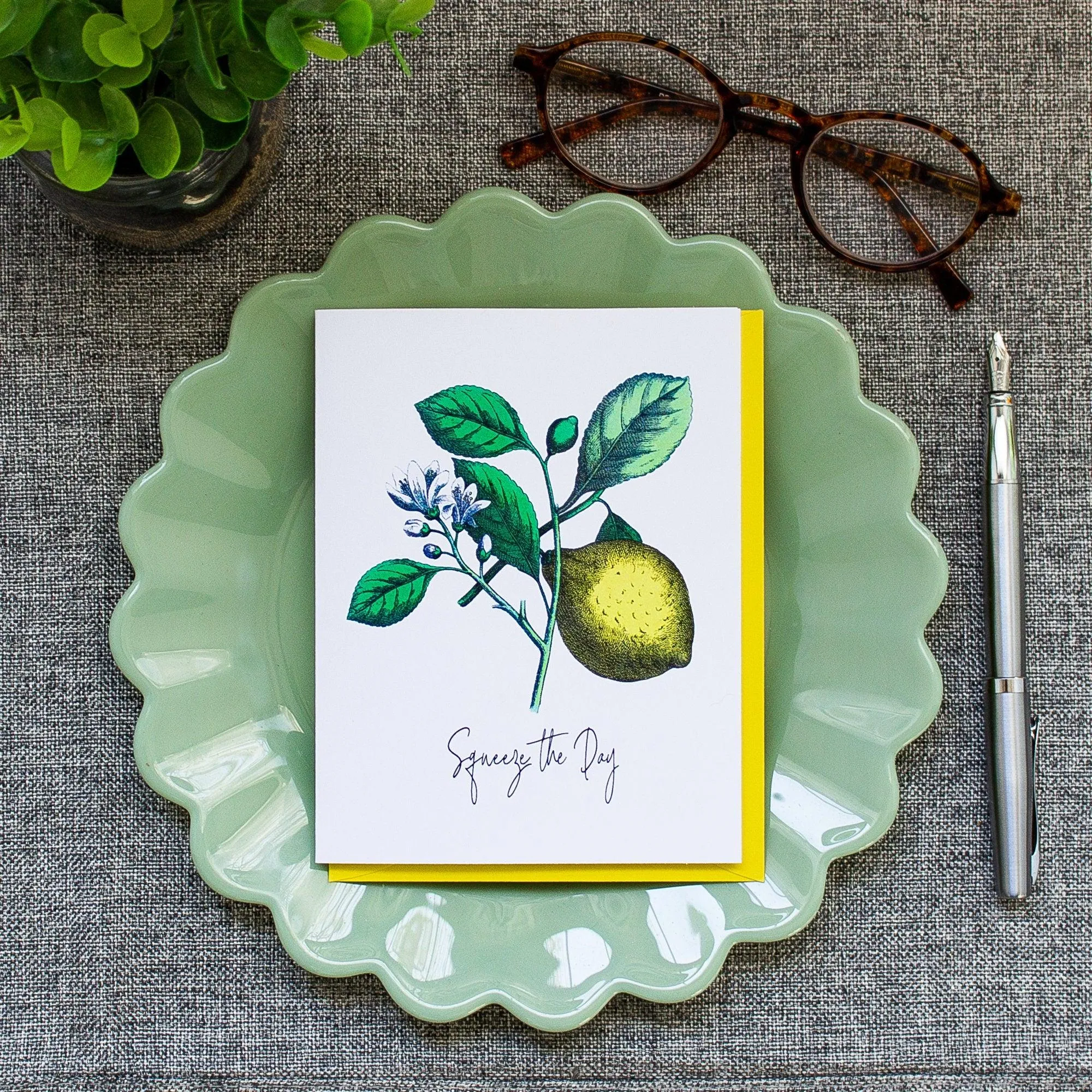 Squeeze the Day Lemons Card -  Encouragement Greeting Card