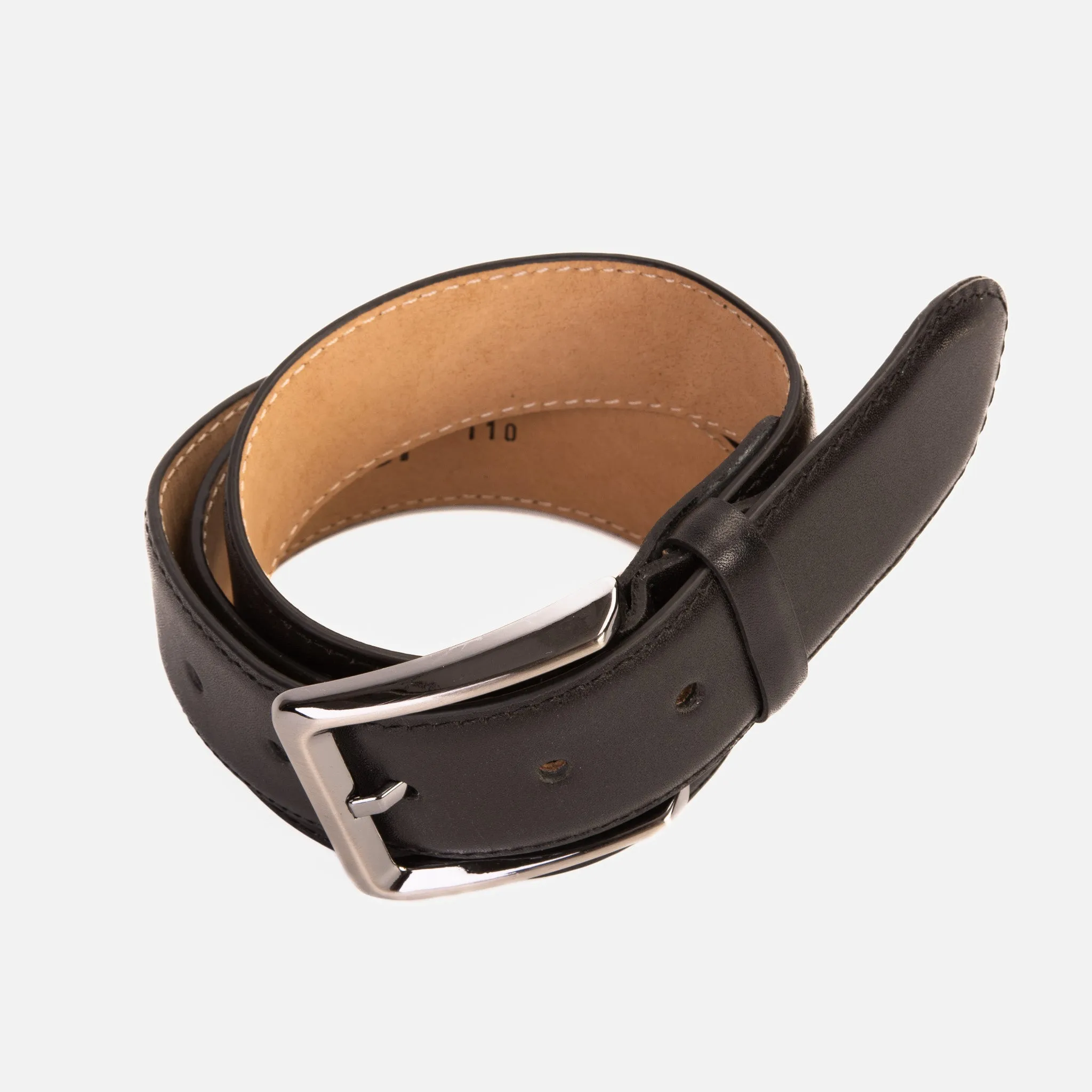 The Bogota Black Calfskin Belt