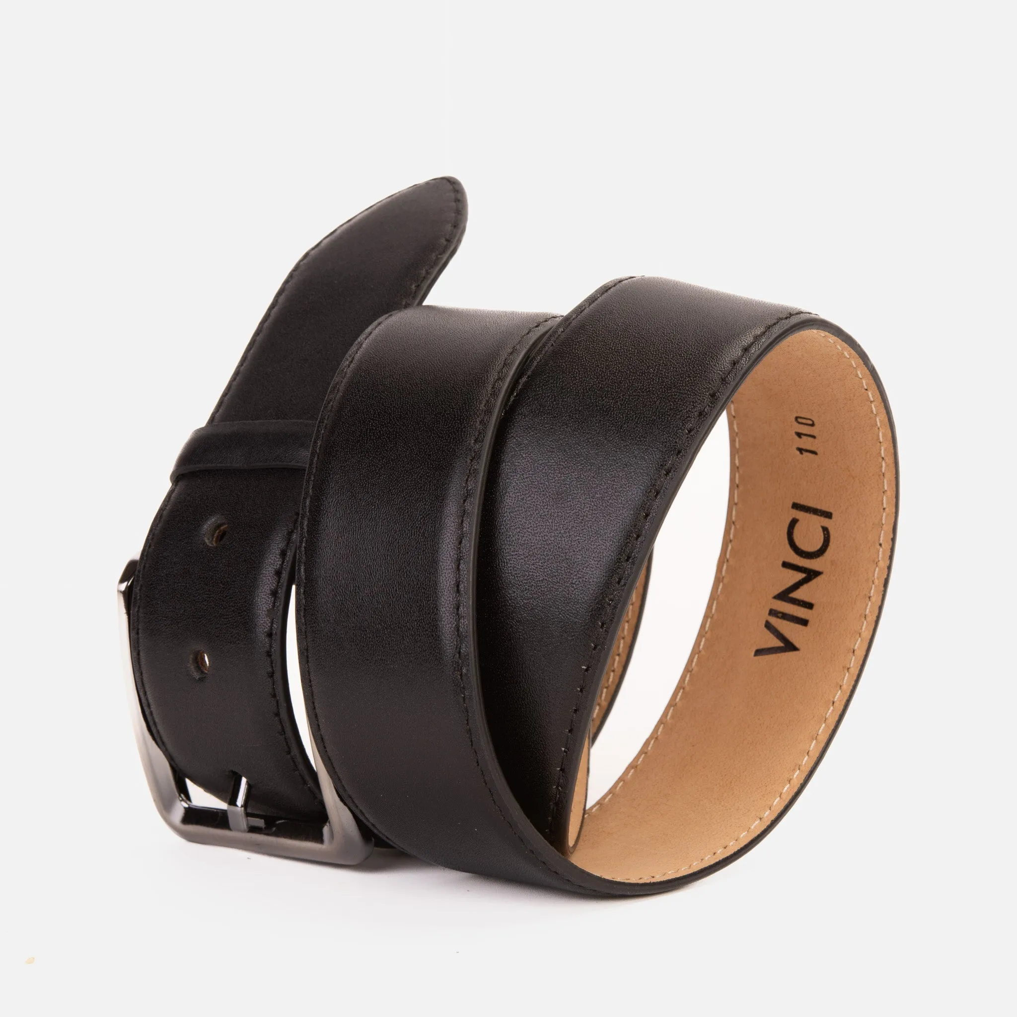 The Bogota Black Calfskin Belt