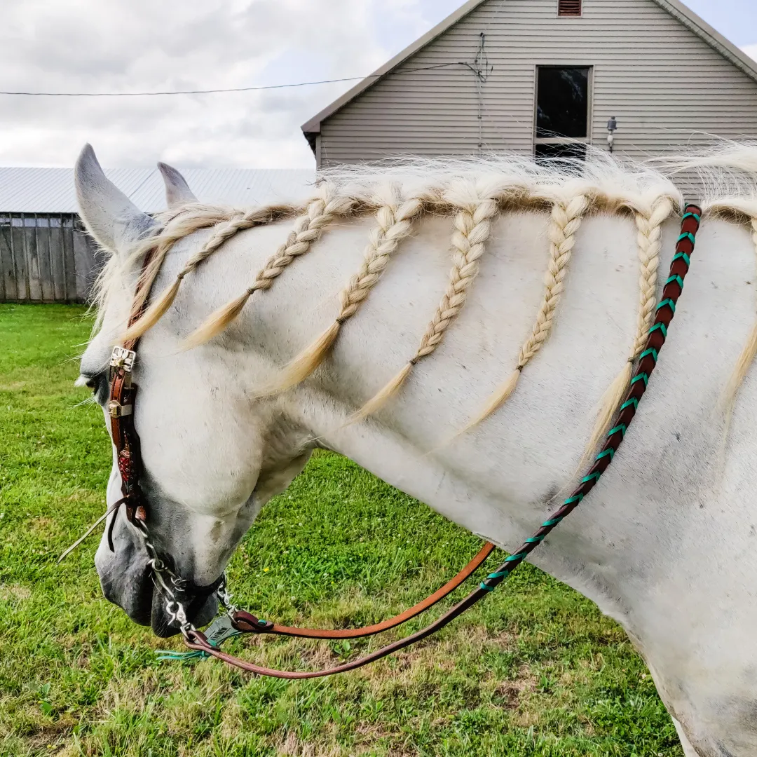 Turquoise Laced Barrel Reins