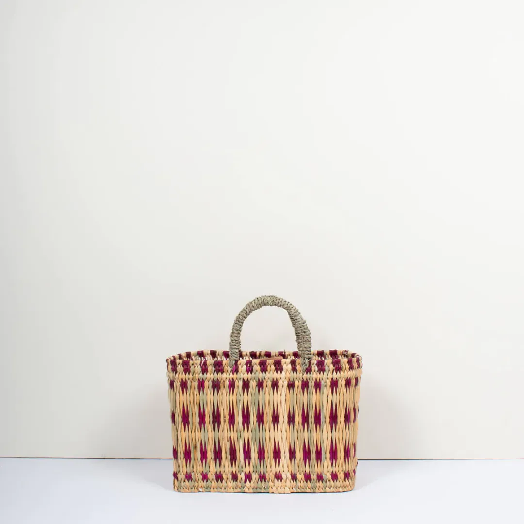 Violet Woven Reed Basket