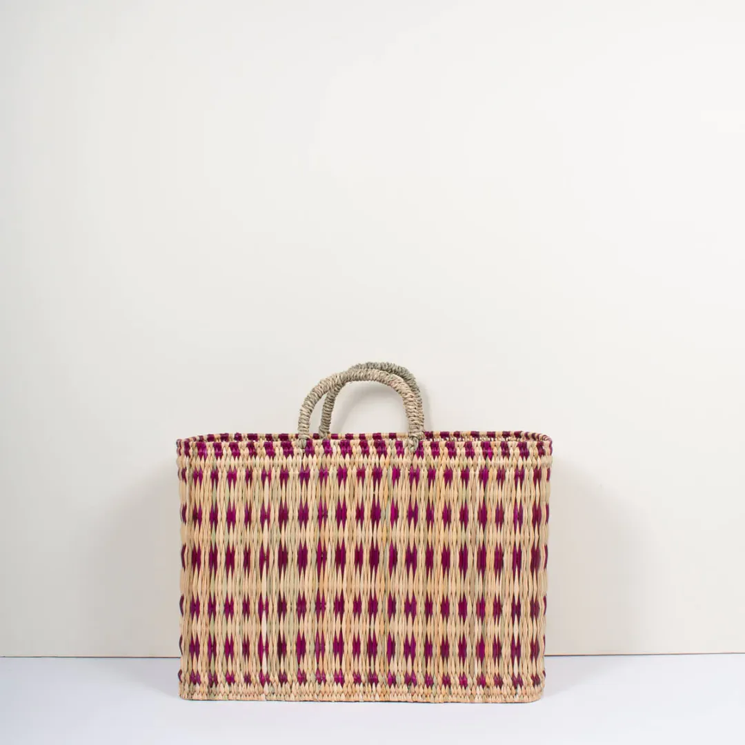 Violet Woven Reed Basket