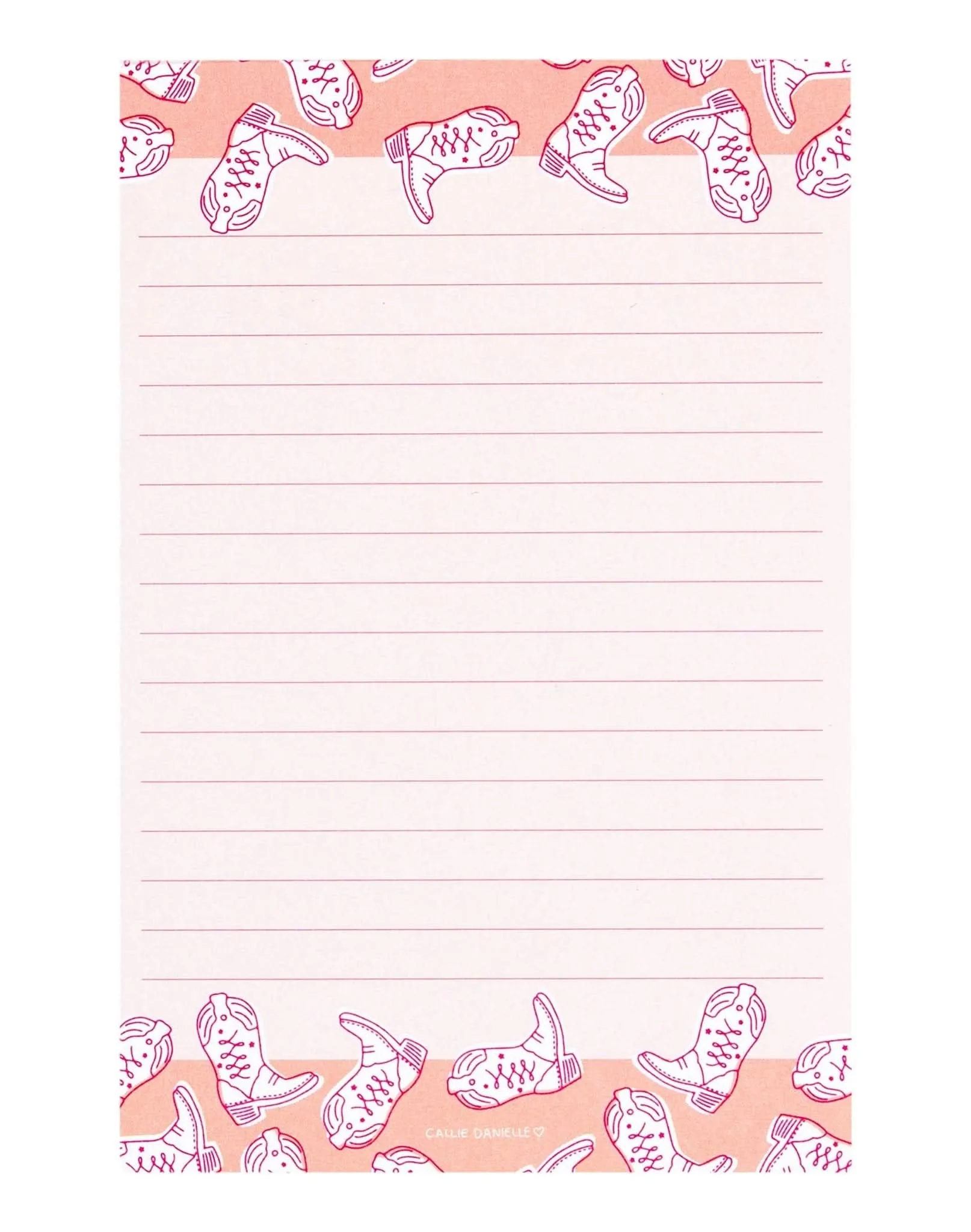 Western Cowgirl Boots Notepad