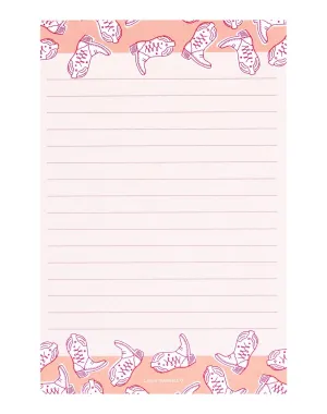 Western Cowgirl Boots Notepad